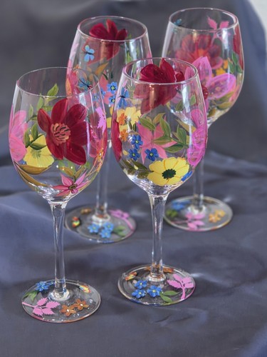 Steli vino dipinti a - steli, mano